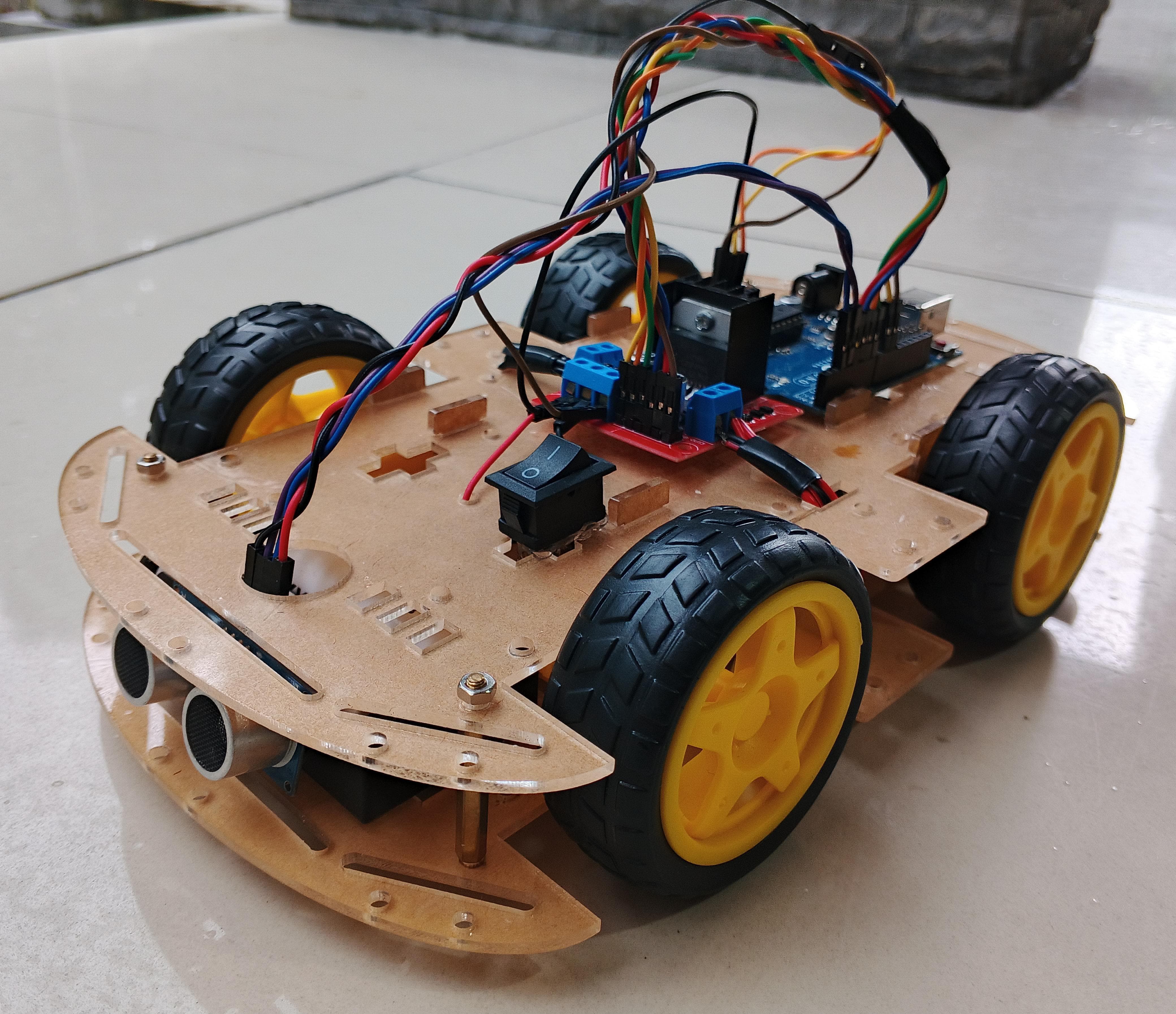 Fuzzy Logic Distance-Controlled Robot